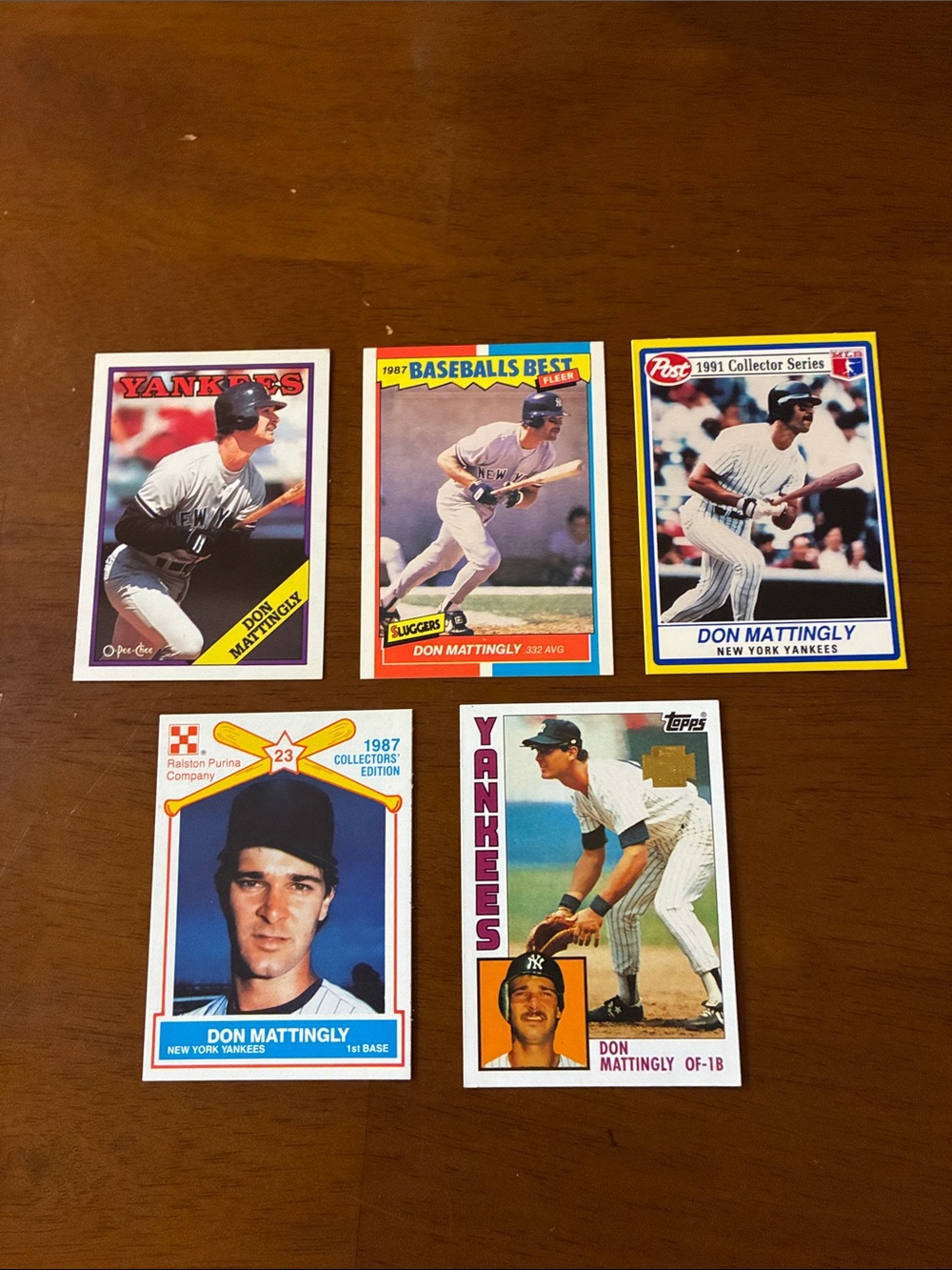 5 Card Don Mattingly Lot